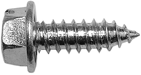 Sheet Metal Screw, Slotted Hex Washer Head, 14 x 3/4"