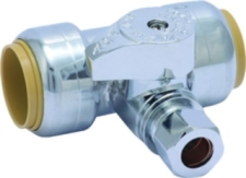 Sharkbite®Tee Stop 3/4" Sharkbite x 3/4" Sharkbite x 3/8" OD Compression