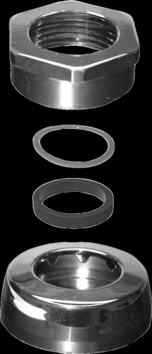 Sloan 1-1/2" x 3" Royal Spud Coupling Assembly with Flange, Slip Joint Gasket and Friction Ring F-5-A-T