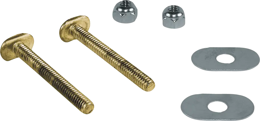Brass Plated Steel Closet Bolts 1/4" x 2-1/4"