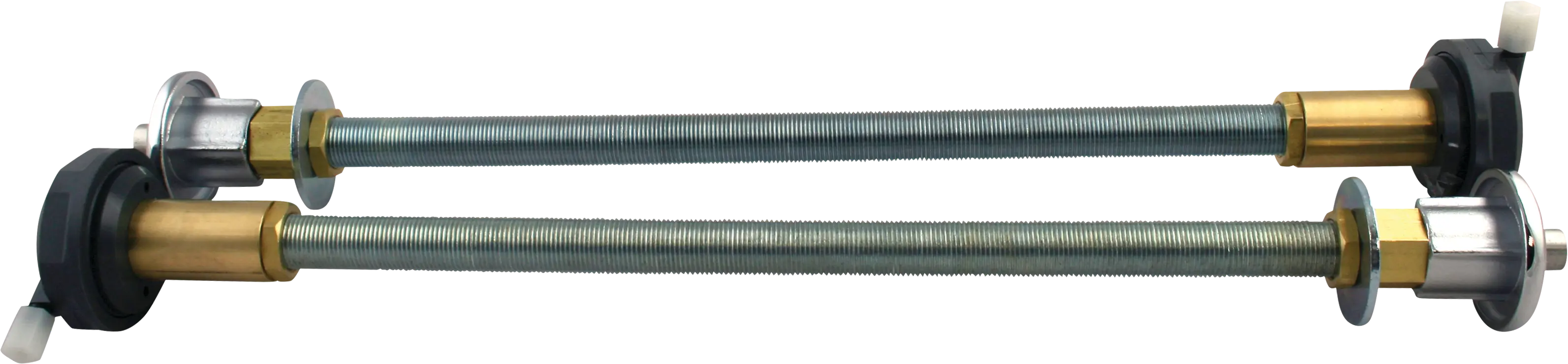 Acorn Dual Temp Hot & Cold Push Button Assembly L/ Hoses Less Valves for 8" Wall