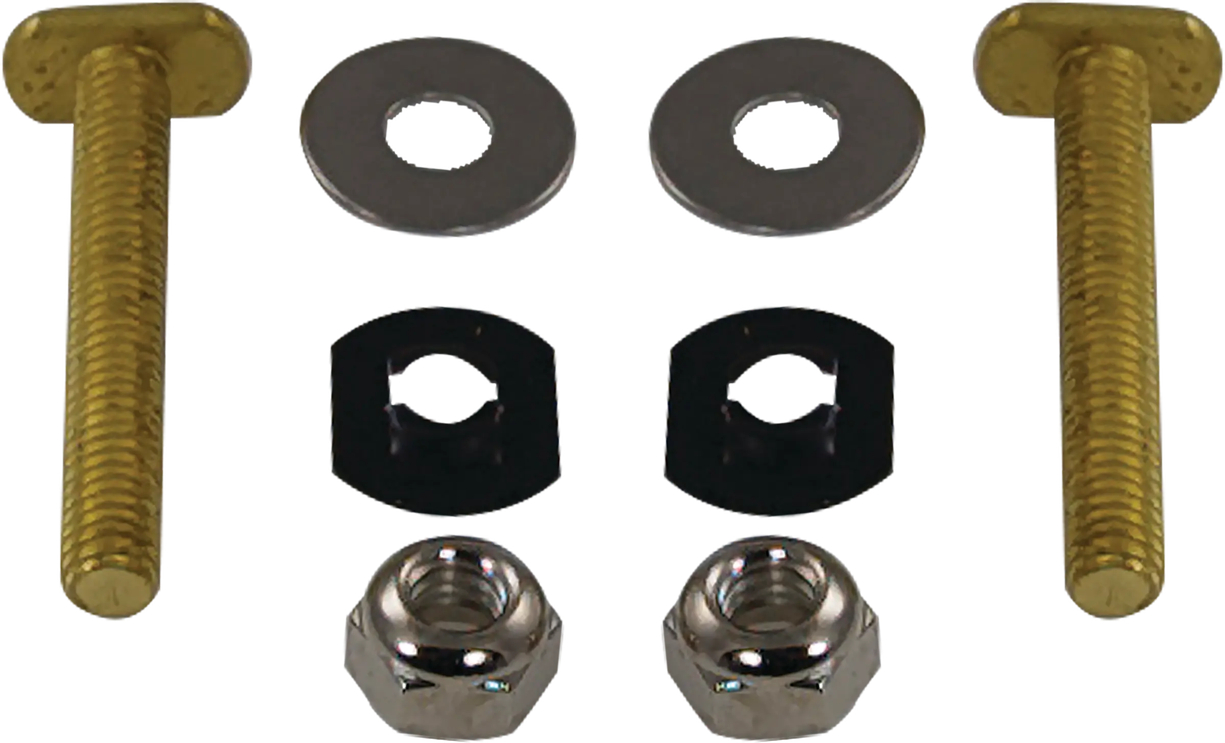 Solid Brass Closet Bolts 5/16" X 2-1/4" with Quikie Nuts