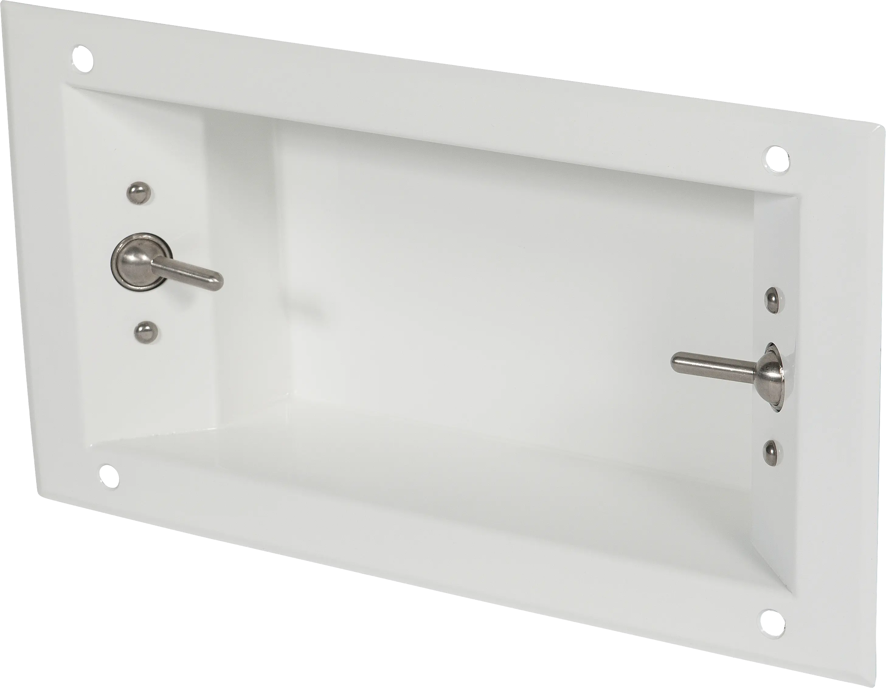 Best Care Paper Towel Holder, Recessed, Auto-Release Hooks, White Powder Coat