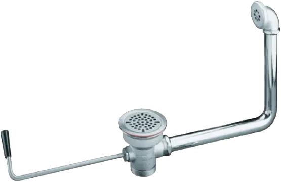 CHG TOP-LINE®Twist Handle Waste Outlet With Overflow Assembly For 3-1/2" Sink Opening With 2" MPT X 1-1/2" FPT Outlet