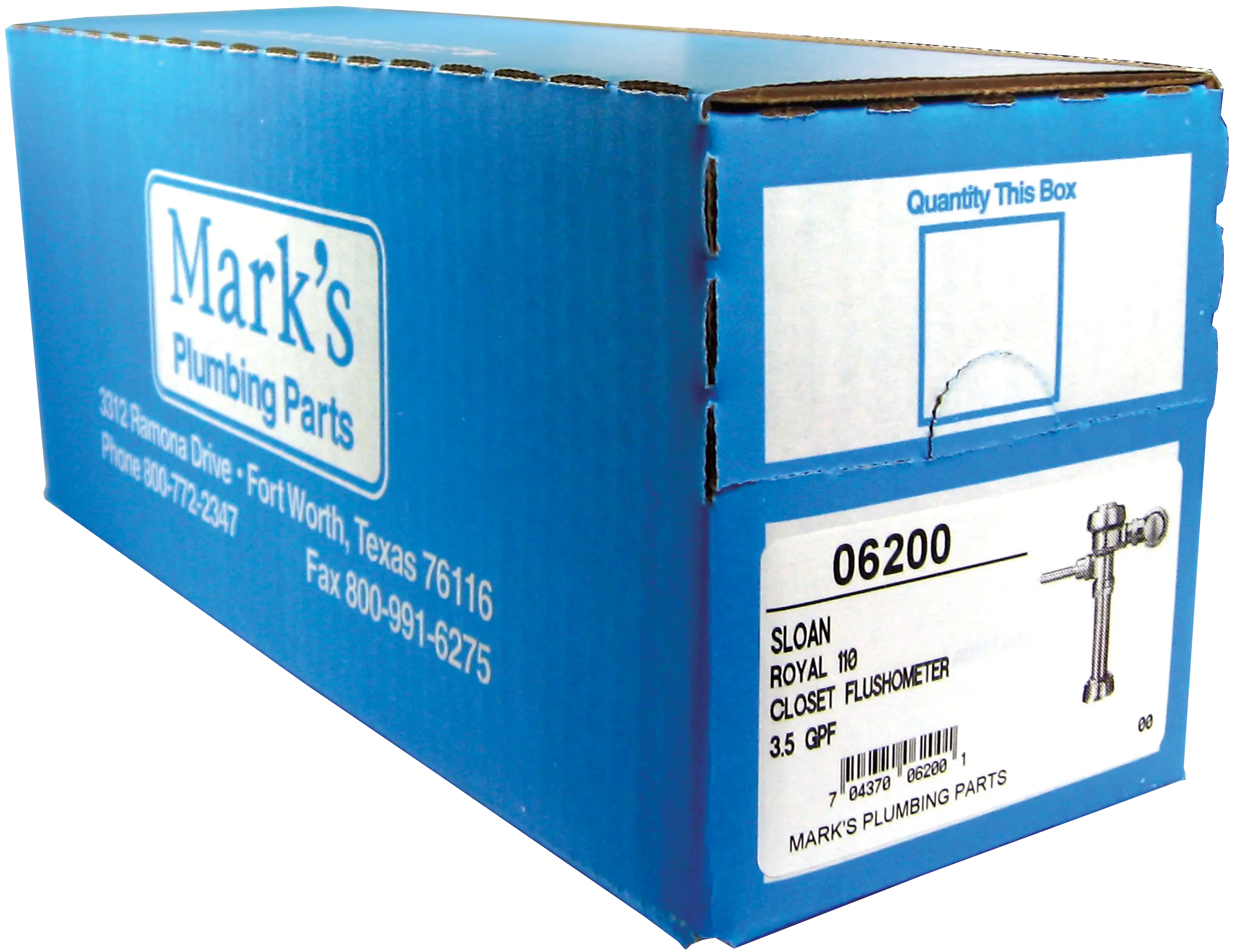 Mark's Corrugated Tear-Away Blue Bin Boxes, 12"L x 4"W x 4"H