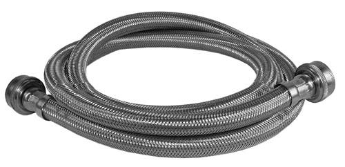 Stainless Steel Washing Machine Hose 3/4" FHT X 6', 3/8" ID Hose