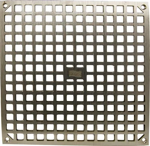 J.R. Smith Square Grate, Nickel Bronze 10-1/2" OD, 4 Screws, 9-5/8" Distance Between Screws