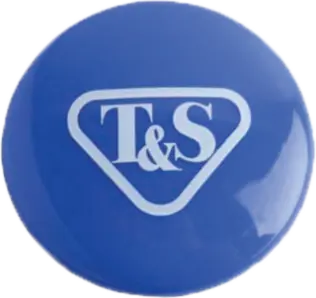 T&S Brass Medium Press-In Blue Index Button