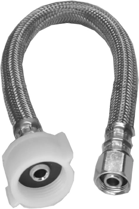 Stainless Steel Braided Supply, 3/8" Compression X 7/8" Ballcock X 12"