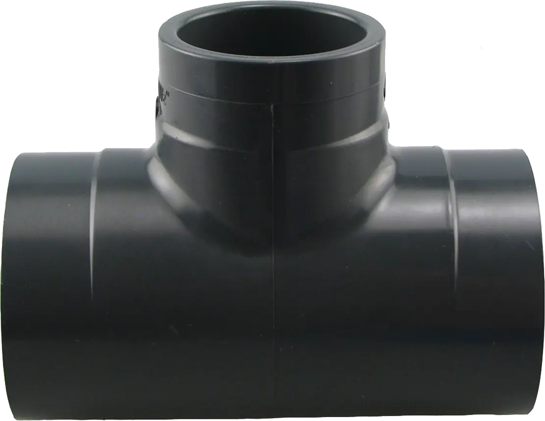 Schedule 80 PVC Reducing Tee, 2" X 2" X 3/4" Slip X Slip X Slip
