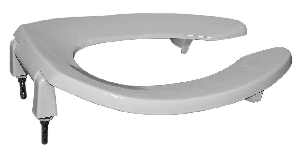 Bemis 2" Raised Elongated Plastic Toilet Seat White Never Loosens with Extra Stability Less Cover 