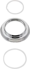 Delta Handle Base, Snap Ring, & Gasket - Chrome