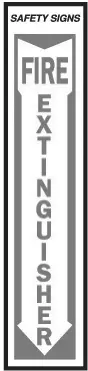 4 x 18 Fire Extinguisher Sign