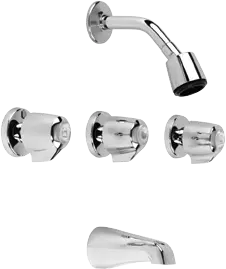 Gerber Three Handle Tub & Shower Fitting