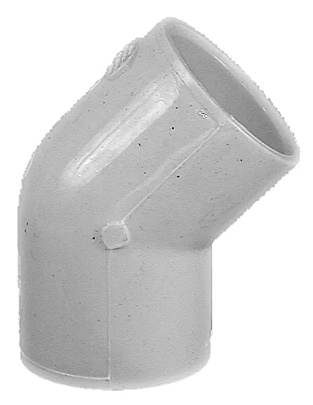 Schedule 40 PVC 45° Elbow, 1" Slip x Slip