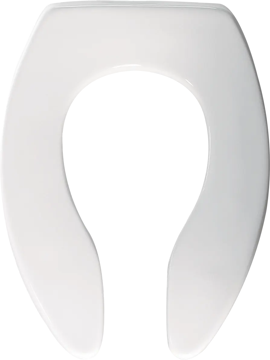 Bemis Commercial Extra Elongated Open Front White Toilet Seat