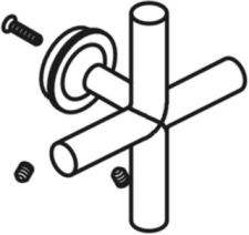 Kohler Vibrant Polished Nickel Cross Handle Assembly (Includes 36671)
