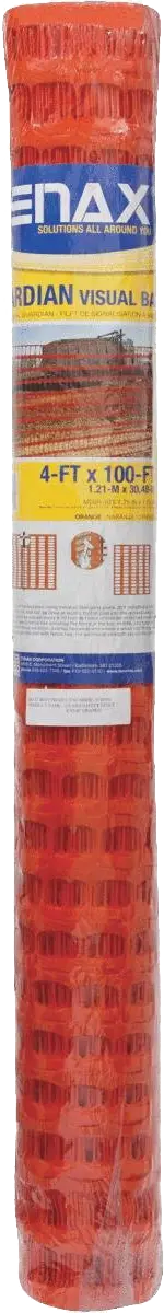 4' x 100' Polyethylene Orange Safety Fence