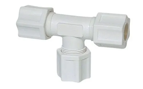 Kynar Union Tee, 3/8" OD