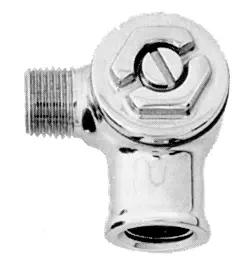Powers Exposed Checkstop, Angled 1/2" Ips, W/Strainer, Chrome