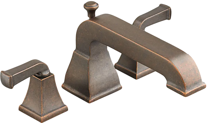 American Standard Town Square Oil Rub Brnz  Deck Mnt Tub Filler less Personal Shower