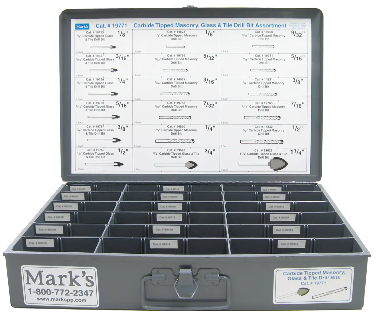 Masonry, Glass, & Tile Drill Bit Assortment