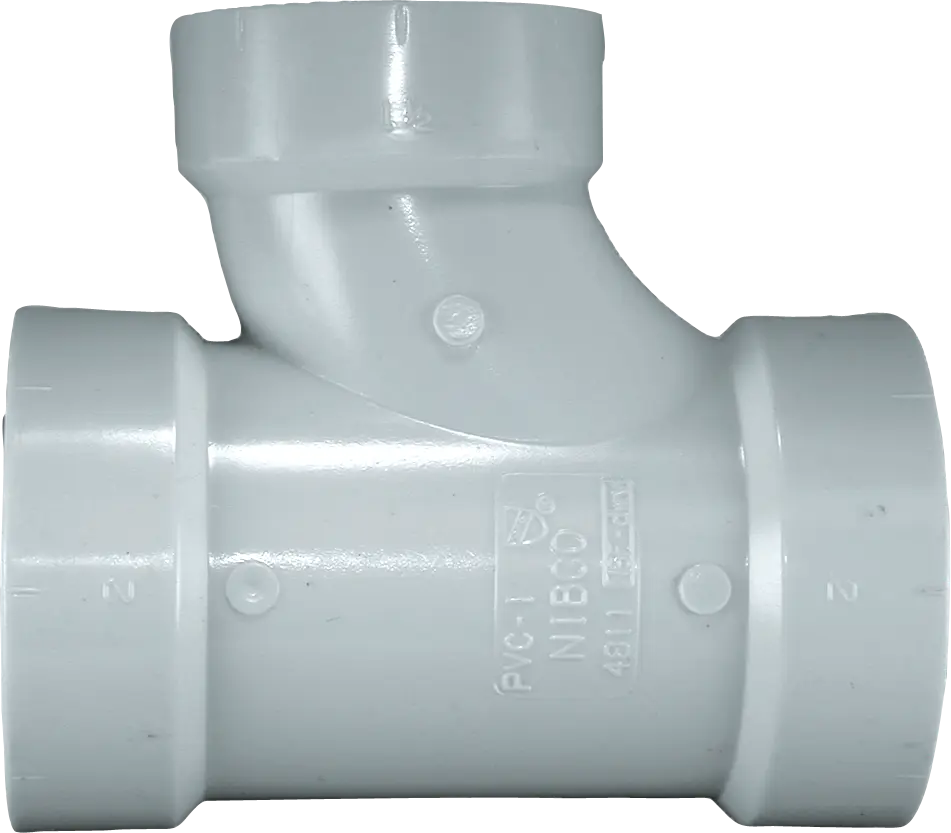 2" x 1-1/2" x 2" PVC DWV Reducing Sanitary Tee