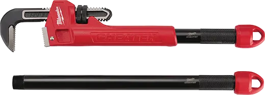 Milwaukee CHEATER Steel Adaptable Pipe Wrench 