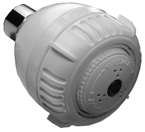Massage Shower Head, White body, white face