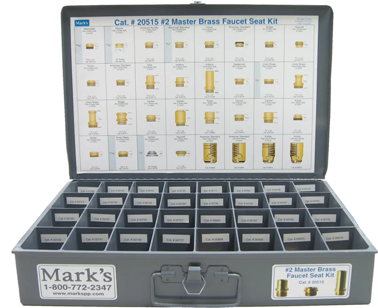 2 Master Brass Faucet Seat Assortment