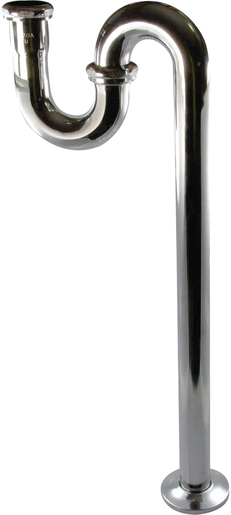 Tubular “S” Trap 1-1/2" Chrome, 17 Gauge With Chrome Plated Brass Slip Joint Nuts