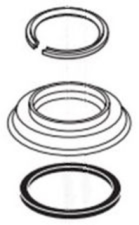 Brizo, Baliza  Chrome Handle Base With Gasket & Snap Ring