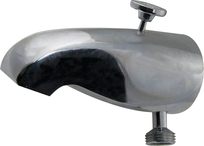 Mark's 1/2" Or 3/4" Fip Flush Mount, Solid Brass Diverter Spout With Bottom Outlet, Chrome