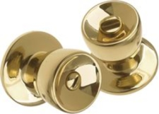 Tulip Style Privacy Lockset, Polished Brass