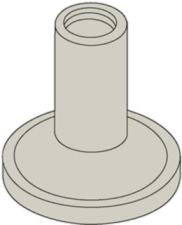 Kohler Vibrant Polished Nickel Handle Base