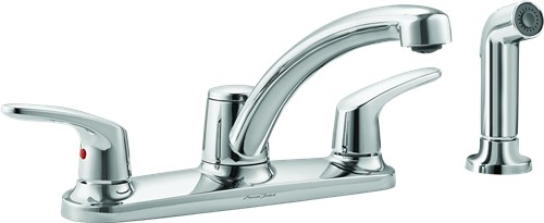 American Standard Colony PRO® Two-Handle Kitchen Faucet with Separate Color-Matched Handspray 1.5 GPM