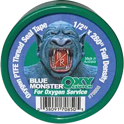 Blue Monster® OXY-CLUTCH Green Oxygen PTFE Thread Sealing Tape, 1/2" x 260"