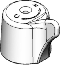 T&S Brass Ec-Smt Chekpoint Thermostatic Mixing Valve Handle