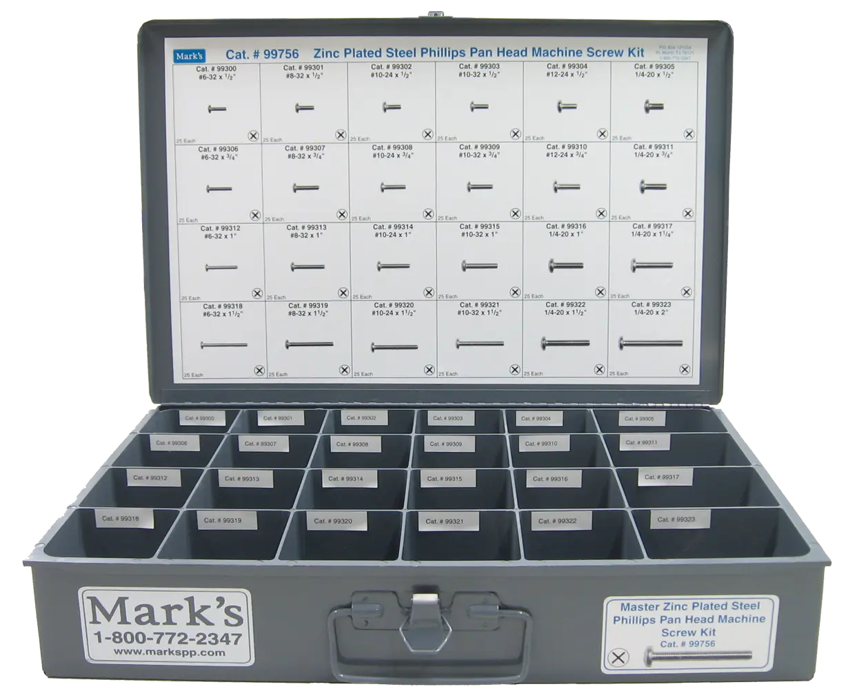 Machine Screw Assortment, Zinc, Pan Head