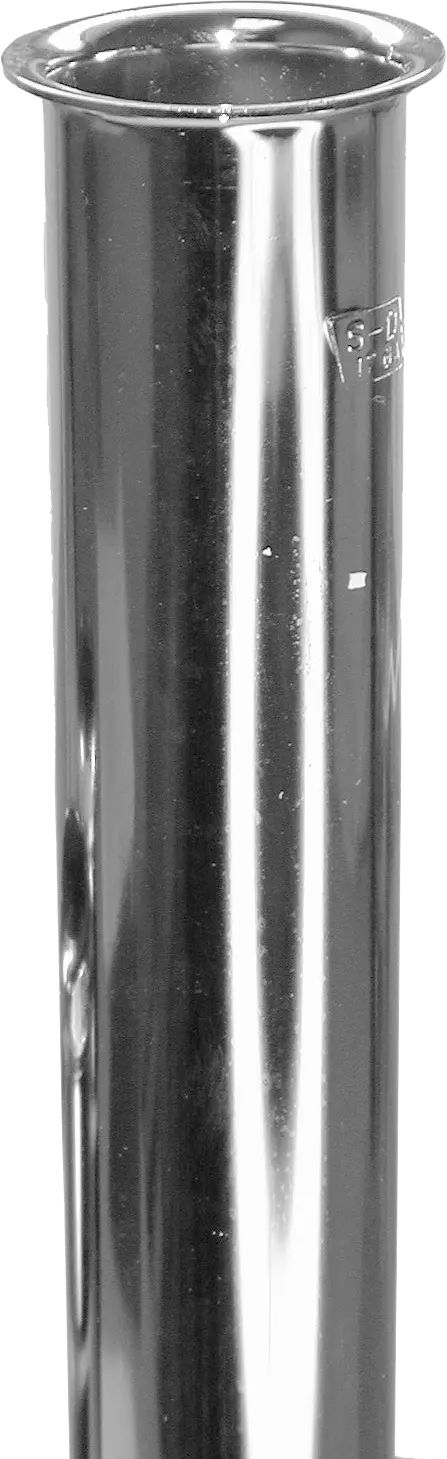 Tubular Flanged Tailpiece 1-1/2" X 8" Chrome 17 Gauge