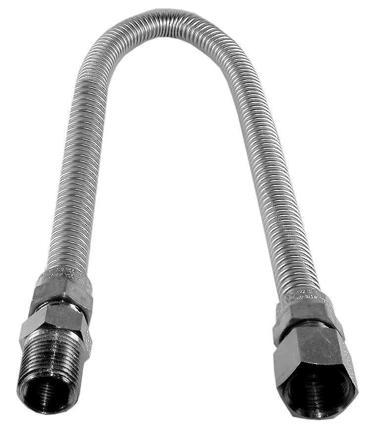 48", Dormont 5/8" O.D. (1/2" ID) Stainless Steel Flexible Connector - 3/4" MPT x 3/4" FPT