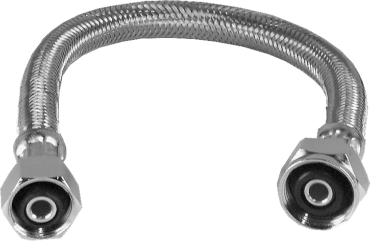 Stainless Steel Braided Supply, 1/2" Compression X 1/2" FPT X 12"