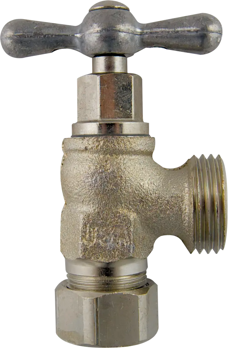 Arrowhead Satin Plated 1/2" Copper Compression Washing Machine Valve
