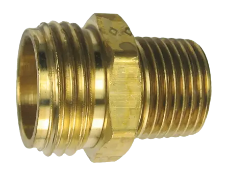 Brass Hose Fitting 1/2" MPT x 3/4" MHT