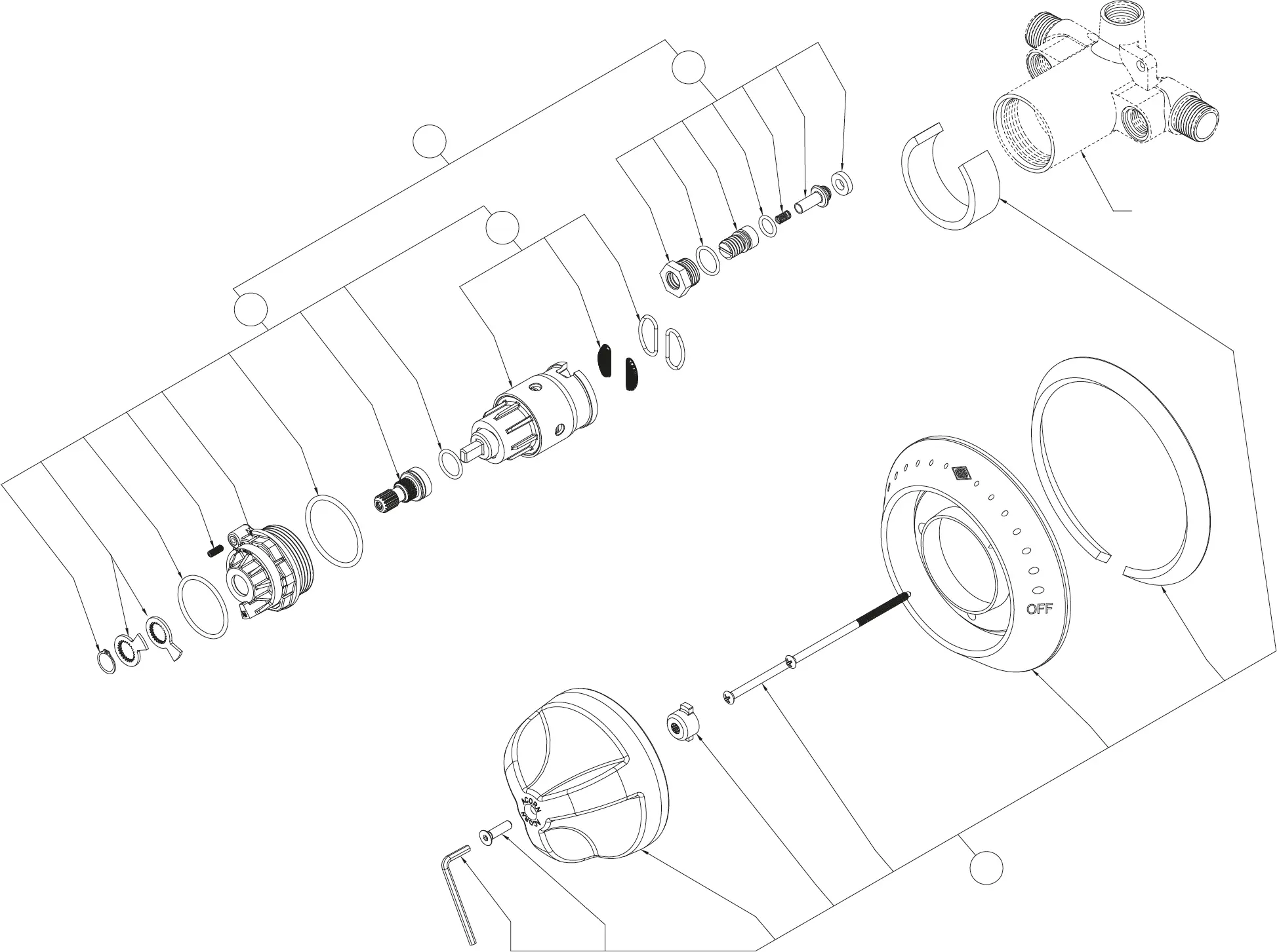 Ligature Resistant Trim Kit Only For Acorn - Best Care Shower Valve