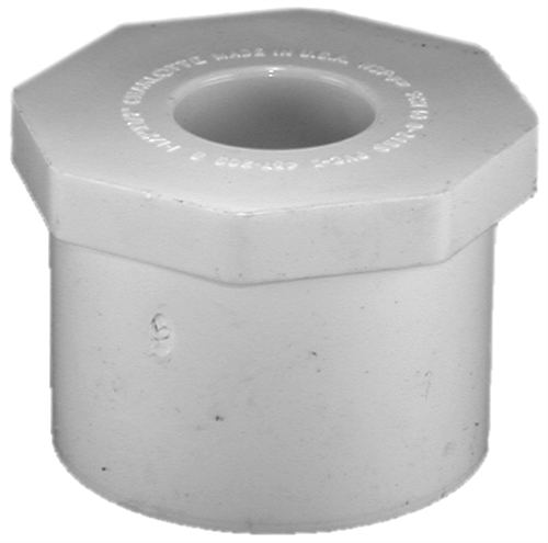Schedule 40 PVC Bushing, 1-1/2" x 1/2" Spigot x Slip