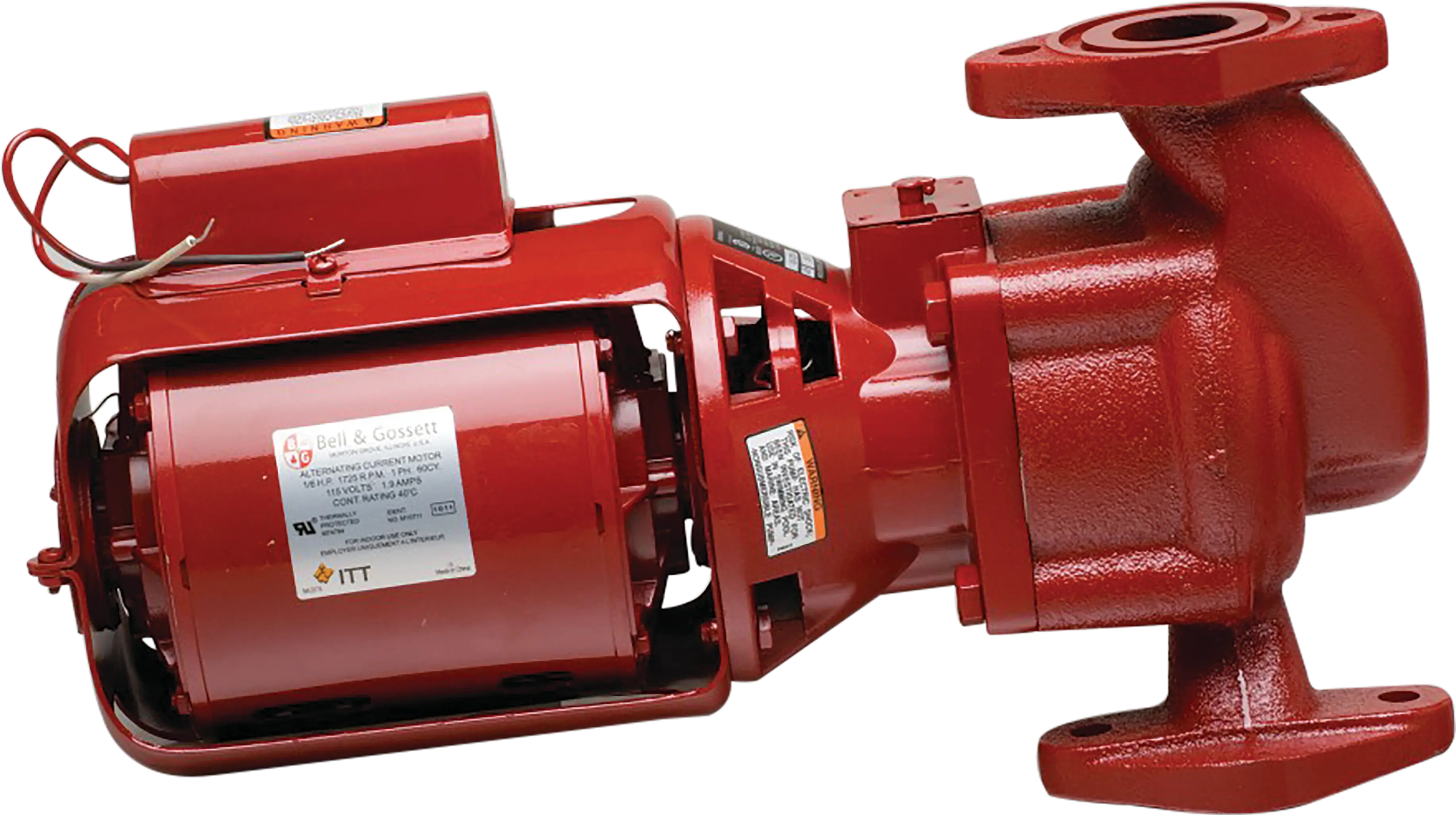 Bell & Gossett Iron Body Booster Pump (Red Color) 2NFI 1/6 HP, Flange Sizes: 2"