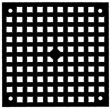 Wade Square Grate, Nickel Bronze 5-1/2" OD, 4 Screws, 4-5/8" Distance Between Screws
