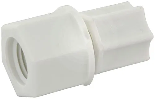 Nylon Compression Adapter with Plastic Gripper Nut, 3/8" OD x 1/4" FPT