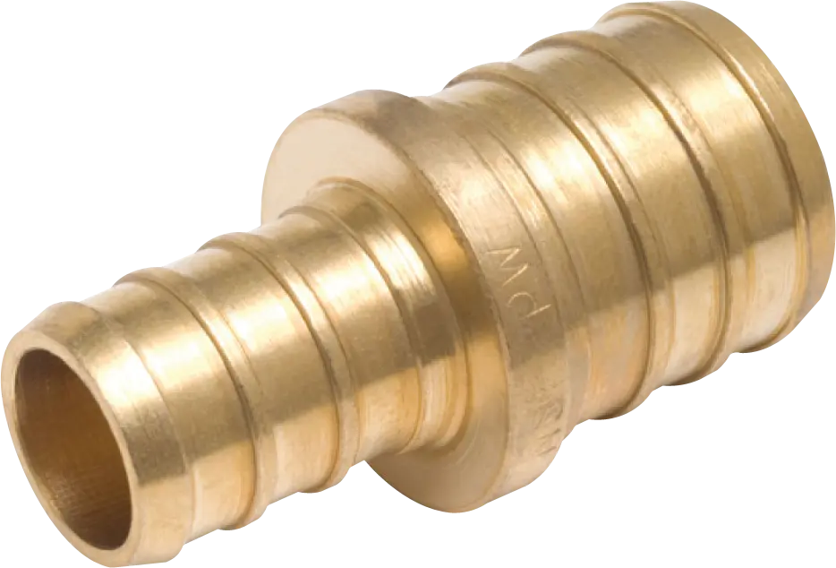 3/4" x 1/2" Brass PEX Coupling